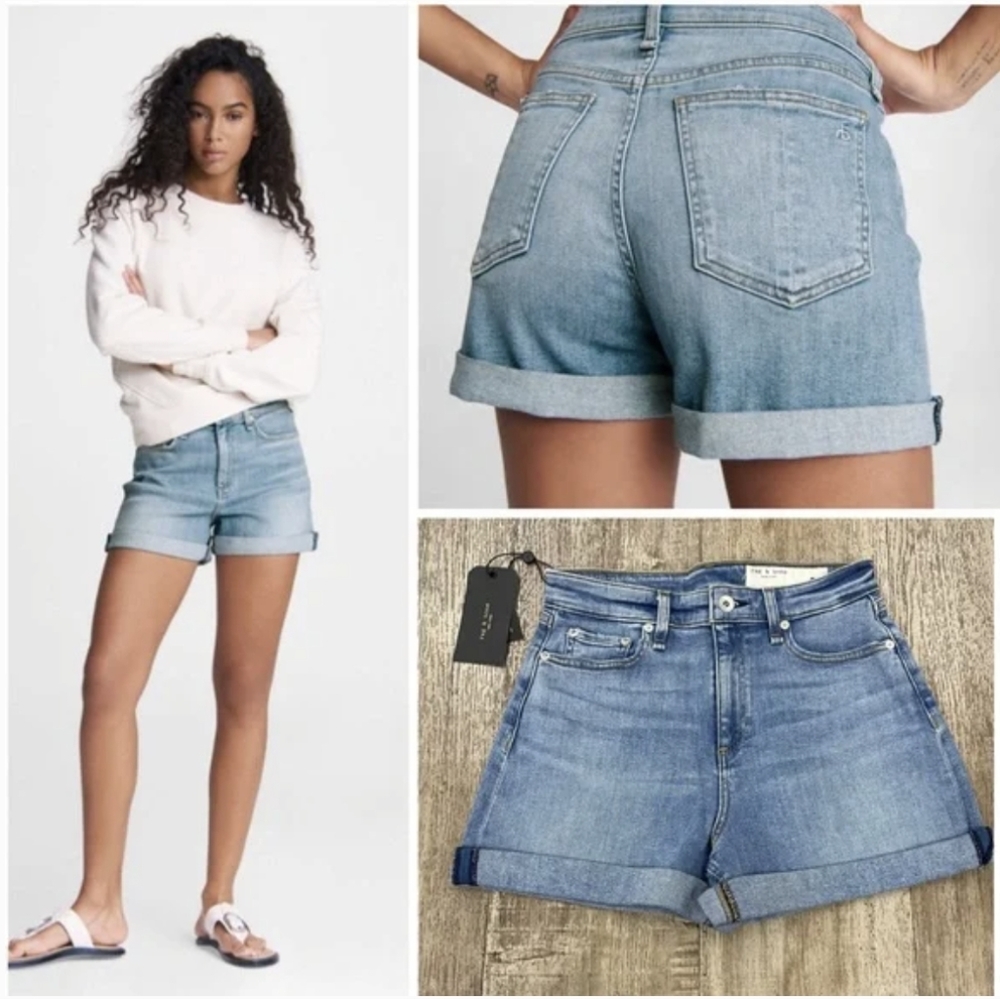 NWT Rag & Bone Nina High-Rise Shorts In Harper
